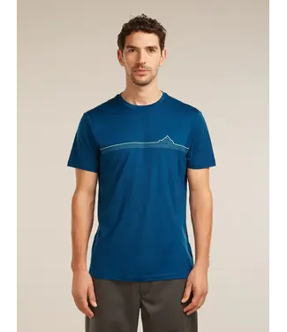 ICEBREAKER Icebreaker Men's Merino 150 Tech Lite Short Sleeve Tee - Range Stripes