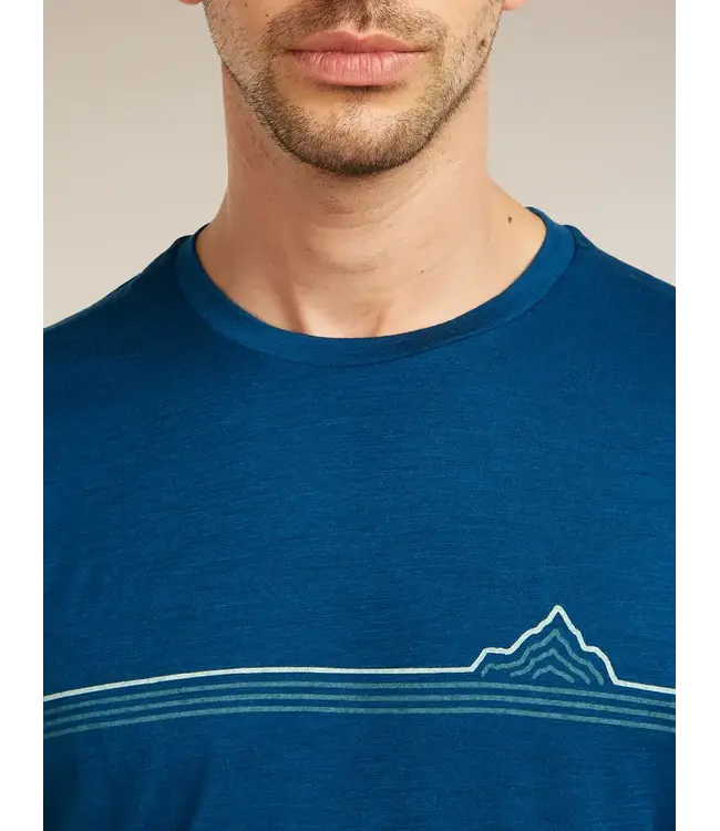 Icebreaker Men's Merino 150 Tech Lite Short Sleeve Tee - Range Stripes