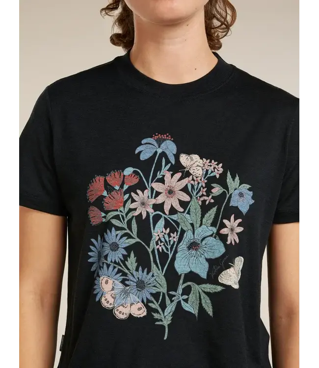 Icebreaker Women's Merino 150 Tech Lite Short Sleeve Crop Tee - NZ Flora