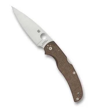 SPYDERCO Spyderco Native Chief Folding Knife - CPM Cru-Wear, Micarta Brown
