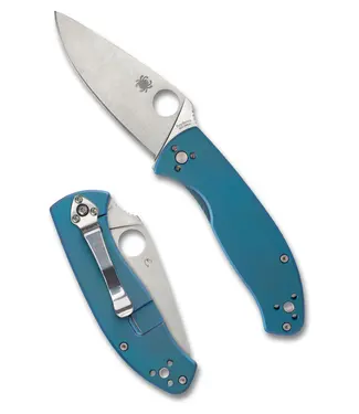 SPYDERCO Spyderco Tenacious R.I.L Folding Knife - Blue Titanium