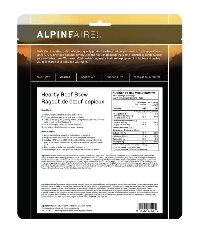 AlpineAire Hearty Beef Stew