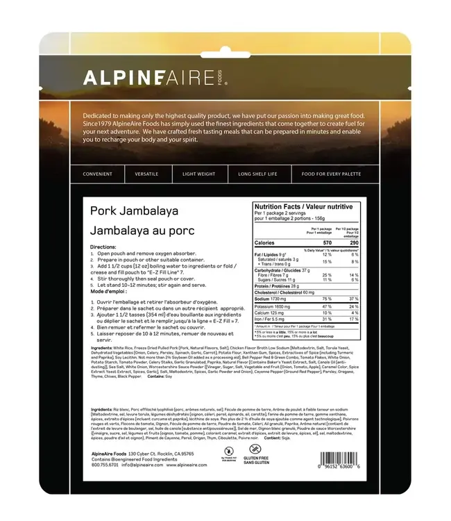 AlpineAire Pork Jambalaya