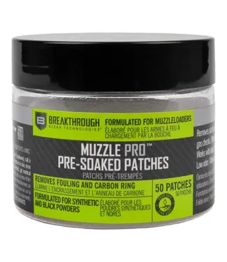 Breakthrough Muzzle Pro Round Pre-Soaked Cleaning Patches