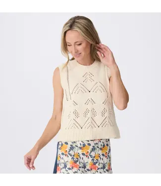 KRIMSON KLOVER Krimson Klover Camille Sleeveless Pointelle Sweater