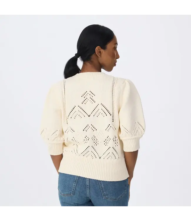 Krimson Klover Clary Short Sleeve Pointelle Sweater