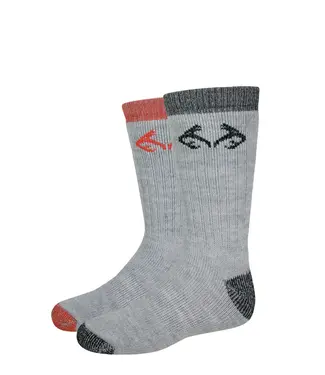 Carolina Realtree Youth Merino Wool Blend Boot Socks - 2 Pack