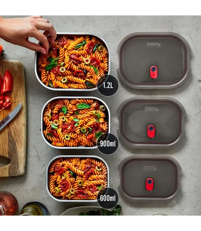 Black + Blum Steel Food Box Set - S/M/L, 3 Set