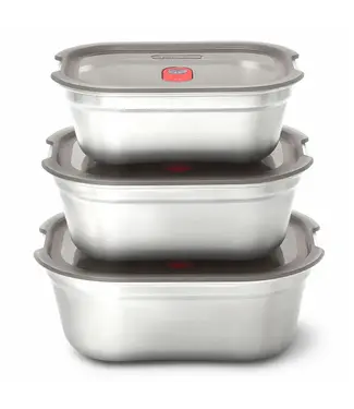 BLACK + BLUM Black + Blum Steel Food Box Set - S/M/L, 3 Set
