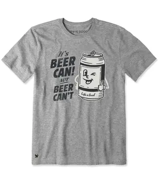 LIFE IS GOOD Life Is Good Men's Beer Can Short Sleeve Tee