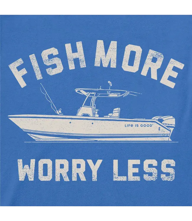 Life Is Good Men's Fish More Boat Short Sleeve Crusher-LITE Tee