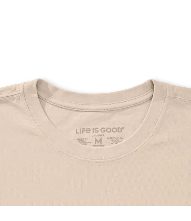 Life Is Good Women's Cat Lady Caps Stacked Short Sleeve Crusher Tee