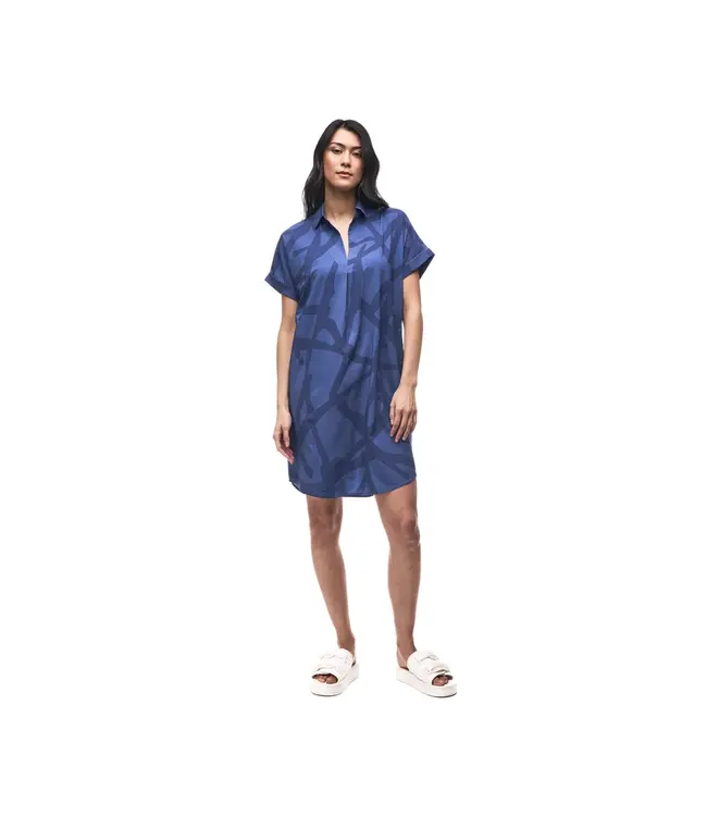 Indyeva FRIVOL Knee Length Short Sleeve Shirt Dress
