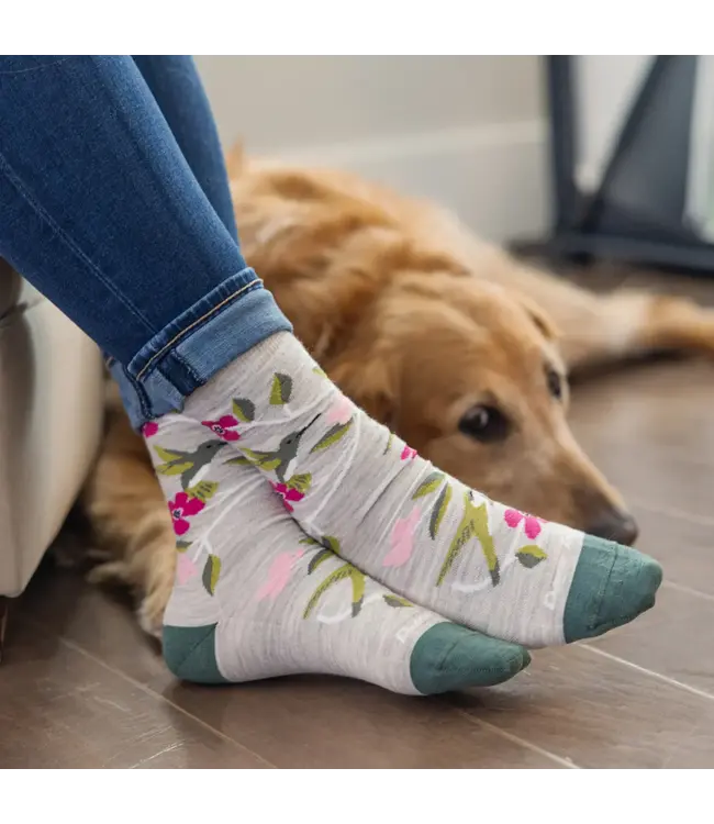 Darn Tough Women's Birds Of A Feather Crew Lightweight Lifestyle Socks
