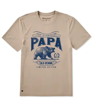 LIFE IS GOOD Life Is Good Men's Aged to Perfection Papa Short Sleeve Crusher Tee