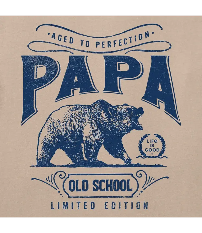 Life Is Good Men's Aged to Perfection Papa Short Sleeve Crusher Tee