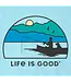 Life Is Good Men's Fishing Sunset Short Sleeve Crusher Tee