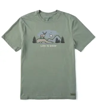 LIFE IS GOOD Life Is Good Men's White Tail Buck Vista Short Sleeve Crusher Tee