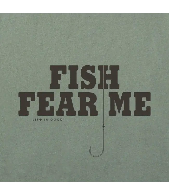 Life Is Good Men's Fish Fear Me Hook Short Sleeve Crusher Tee