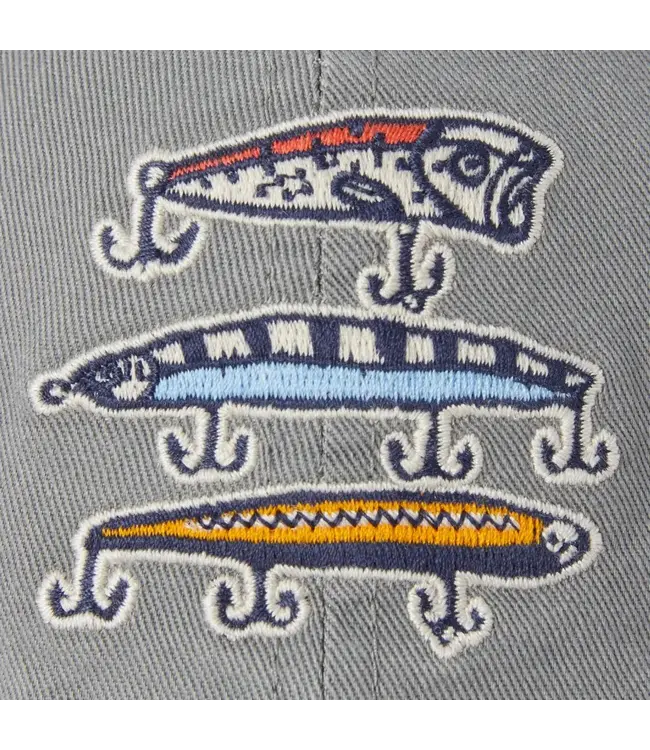 Life Is Good Adult Unisex Fish More Worry Less Hooks and Tackle Chill Cap