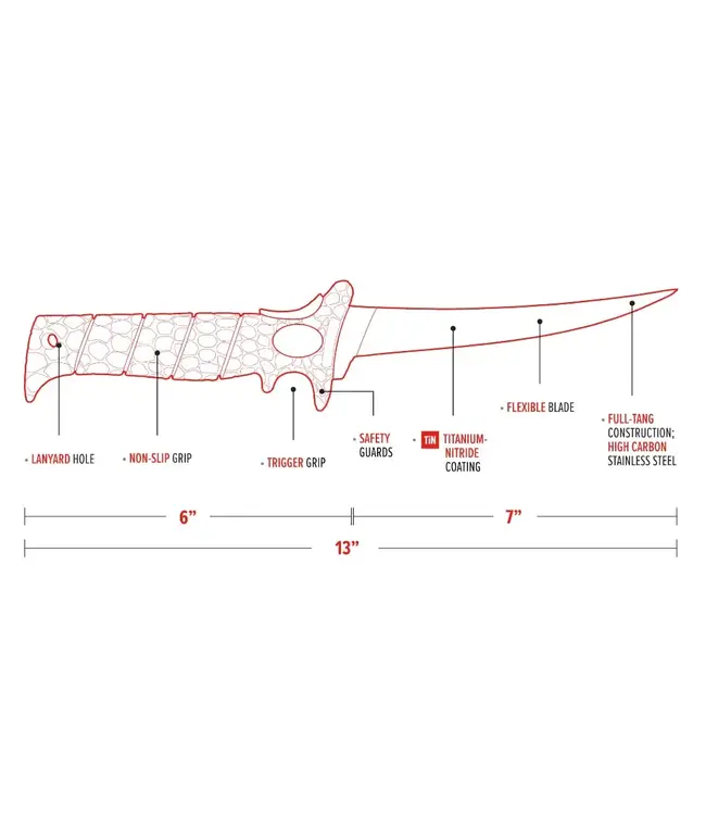 Bubba Blade 7" Tapered Flex Fillet Knife