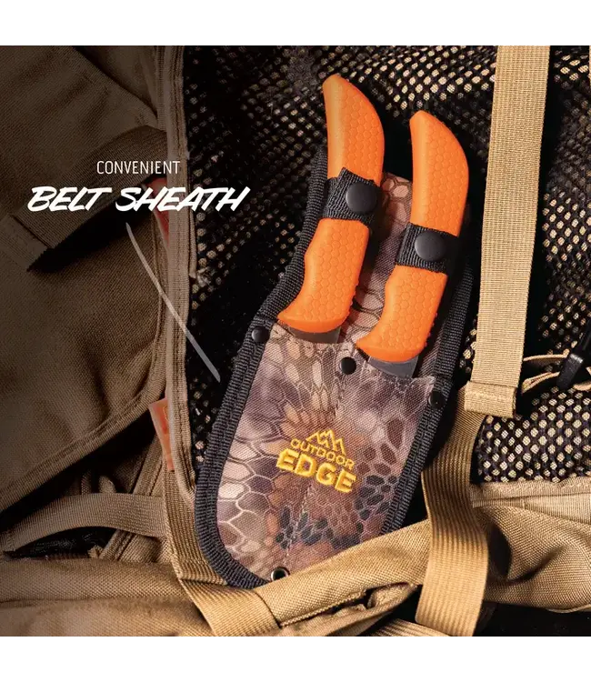 Outdoor Edge WildPair Deep-Bellied Gut-Hook Skinner & Caping Combo