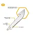 Outdoor Edge 3" Half Serrated Drop-Point Replacement Blades | 6-Pack