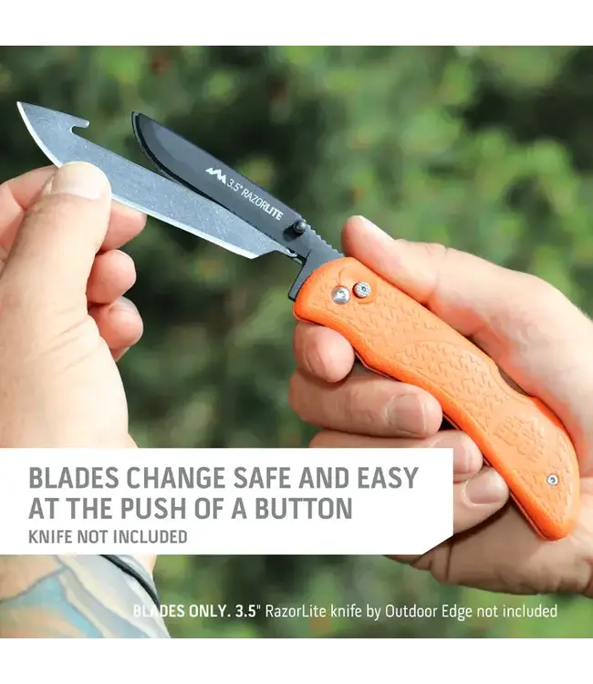 Outdoor Edge 3.5" Drop Point Blades | 24 Packs