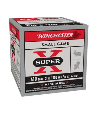 WINCHESTER Winchester Super X Ammunition - 410 Gauge, 3", 1100 fps, 3/4 oz,  4 Shot