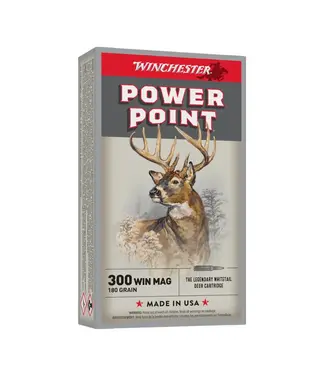 WINCHESTER Winchester Power Point Ammunition - 300 Win Magnum, 180 Grains