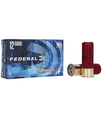 FEDERAL AMMO Federal Power-Shok Buckshot Ammunition - 12 Gauge, 00 Buck Shot, 2-3/4 in, 1290 fps
