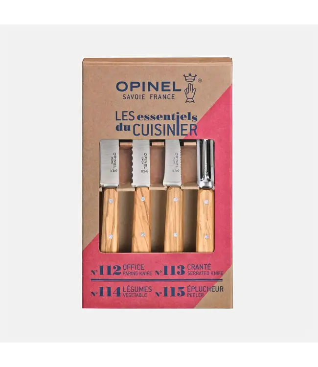 Opinel Olive 4 Essentials knives Box Set
