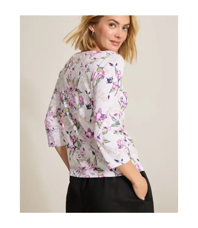 Tommy Bahama Women's Ashby Isles Floral Gardens Bateau-Neck T-Shirt