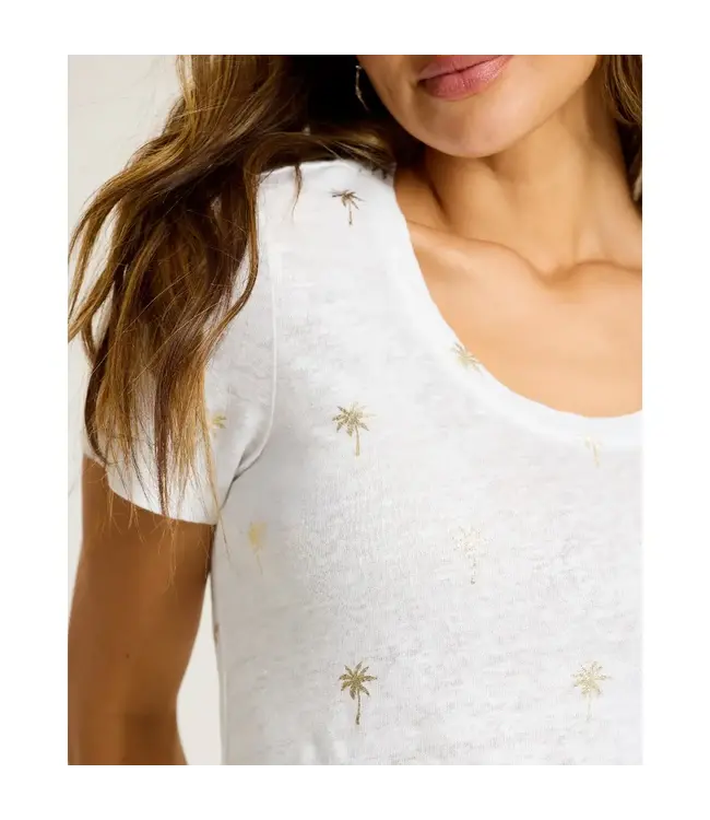 Tommy Bahama Women's Linnea Coastal Fronds Linen Top
