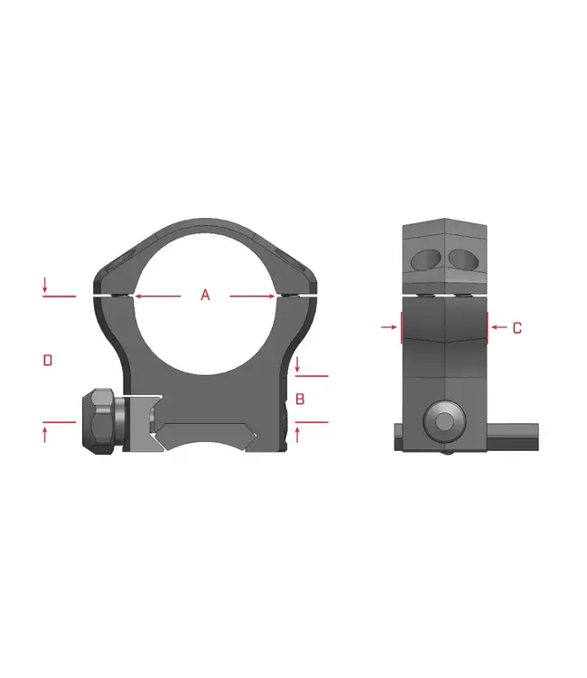 Warne Mountain Tech 30mm, High Matte Rings