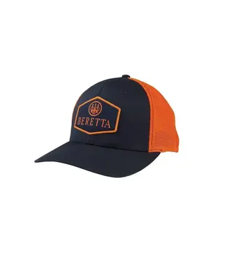 BERETTA Beretta TKAD Flexfit Trucker Hat – Navy and Neon Orange