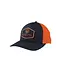Beretta TKAD Flexfit Trucker Hat – Navy and Neon Orange