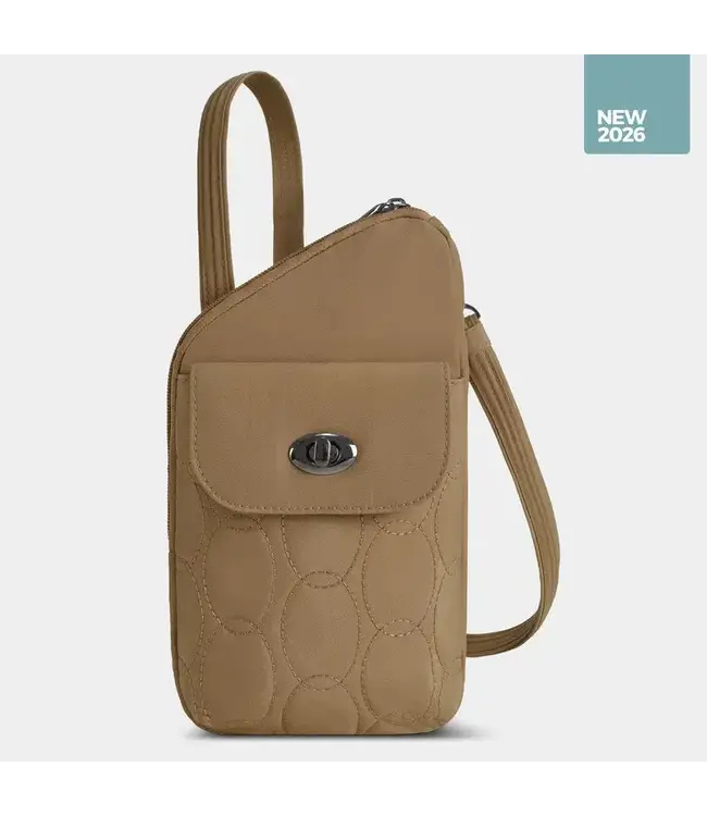 Travelon Runways Anti-Theft Slim Asymmetric Crossbody  Bag
