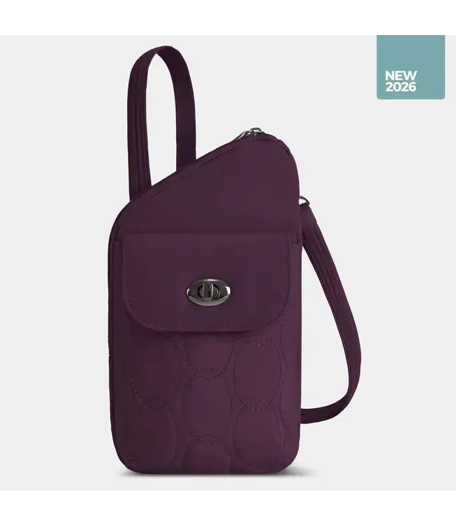 Travelon Runways Anti-Theft Slim Asymmetric Crossbody  Bag