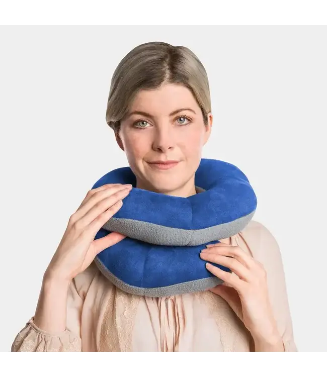 Travelon Deluxe Wrap-N-Rest Pillow - Cobalt/Grey