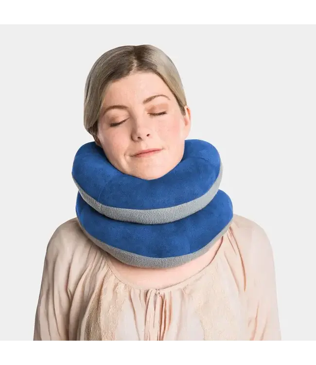 Travelon Deluxe Wrap-N-Rest Pillow - Cobalt/Grey