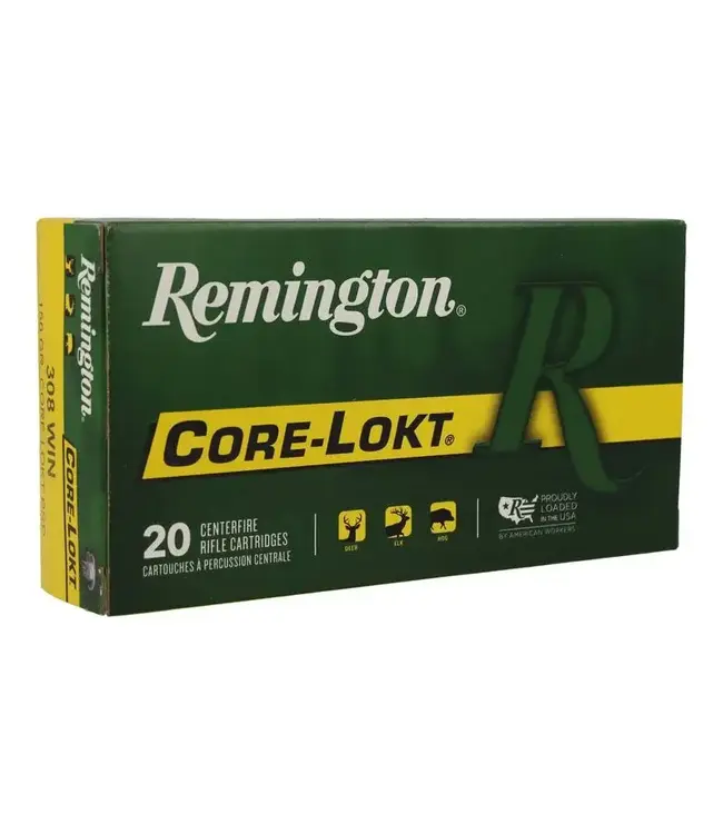 Remington Core-Lokt Ammunition - 308 Win, 150 Grain, Pointed Soft Point Core Lokt, 2820 fps