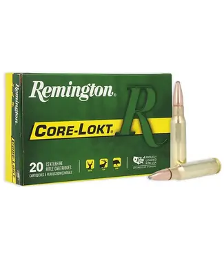 REMINGTON Remington Core-Lokt Ammunition - 308 Win, 150 Grain, Pointed Soft Point Core Lokt, 2820 fps
