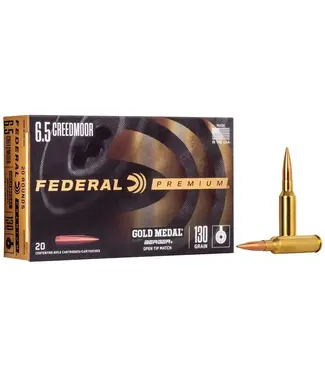 FEDERAL AMMO Federal Gold Medal Berger Ammunition - 6.5 Creedmoor, 130 Grain, Berger AR Hybrid OTM, 2875 fps