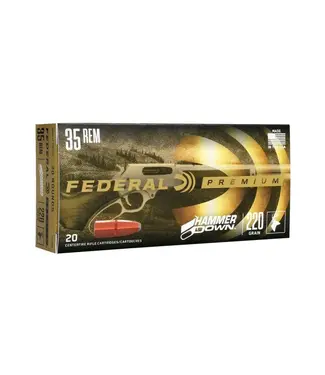 FEDERAL AMMO Federal HammerDown Rifle Ammunition - 35 Rem, 220 Grain, Bonded Soft Point, 1990 fps