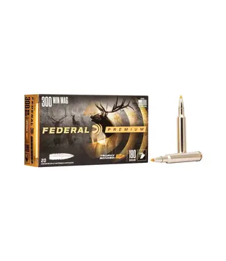 FEDERAL AMMO Federal Trophy Bonded Tip Ammunition - 300 Win Mag, 180 Grain, Trophy Bonded Tip, 2960 fps