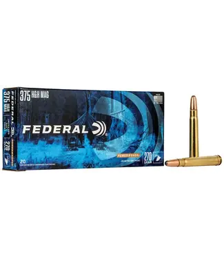 FEDERAL AMMO Federal Ammo Power-Shok Rifle Ammunition - 375 H&H Magnum, 270 Grain, Jacketed Soft Point, 2690 fps