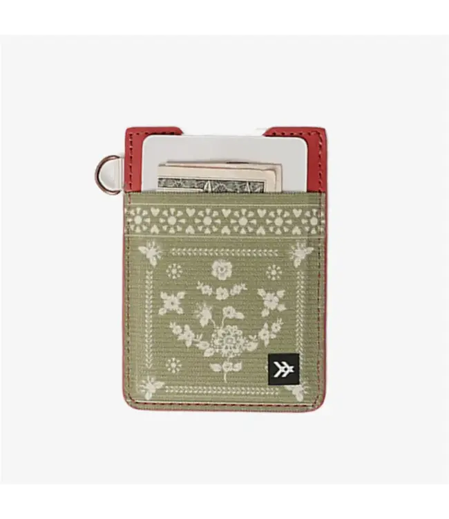 Thread Vertical Leather Wallet