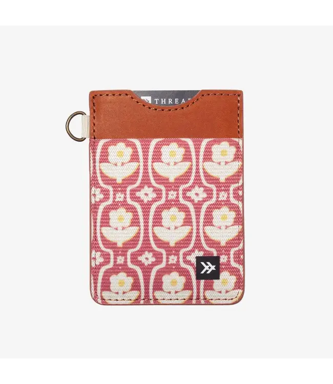 Thread Vertical Leather Wallet