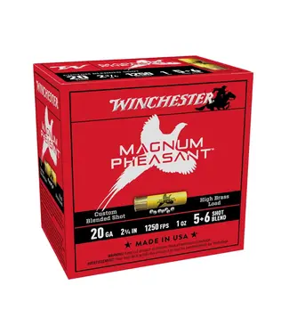 WINCHESTER Winchester Magnum Pheasant Ammunition - 20 GA, 2 3/4 IN, 1250 fps, 1 oz, 5+6 Shot Blend
